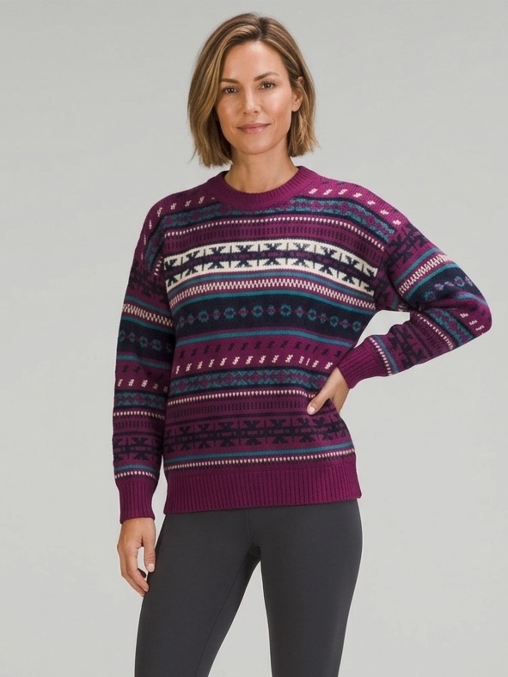 Verbier Montreal Wool Ski Sweater – Nordic Fair Isle – Women's Large